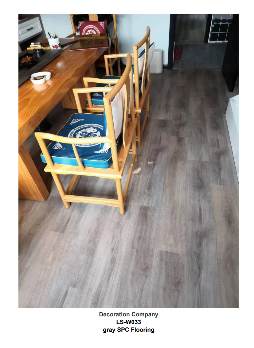Eco Friendly Stone Plastic Composite Vinyl Flooring 7x48'' Seamless Kazan Walnut Burlywood Wood Grain GKBM DG-W50002B