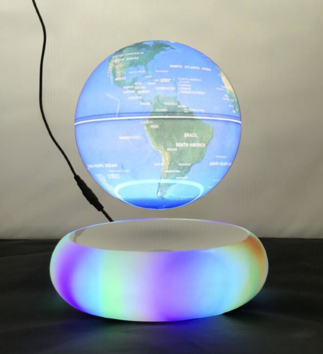 new hotsale magnetic floating levitate suspension 6inch globe lighting change