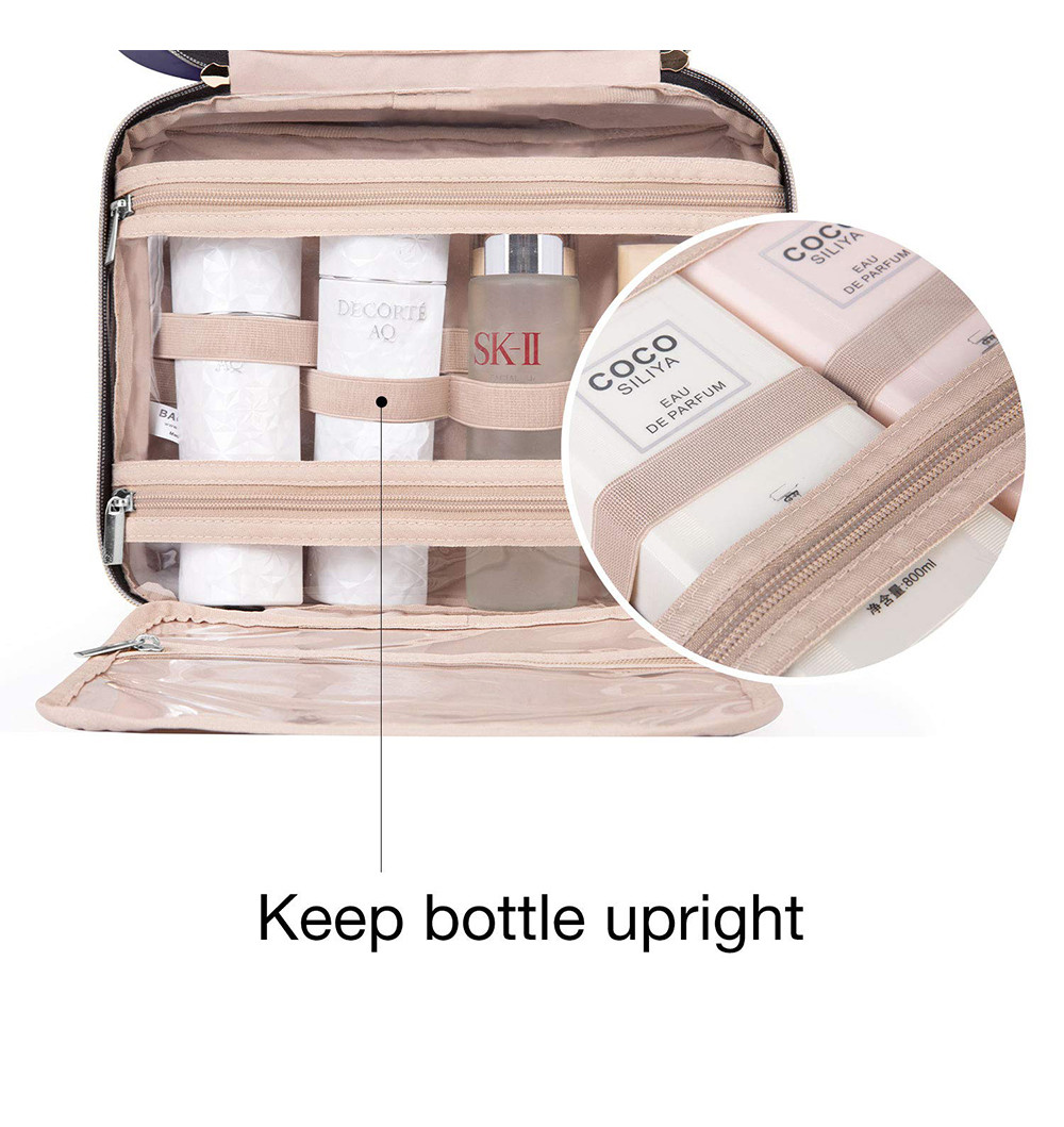 Waterproof Dots Nylon Hanging Travel Toiletry Bag