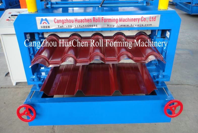 High Frequency Double Layer Glazed Tile Roll Forming Machine With 15 / 21 Rows