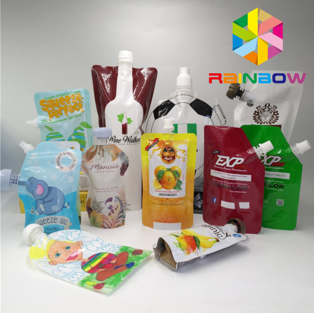 FDA/SGS Spout Bags Packaging Aluminum Foil Stand Up Bags For Liquid Food / Beverage