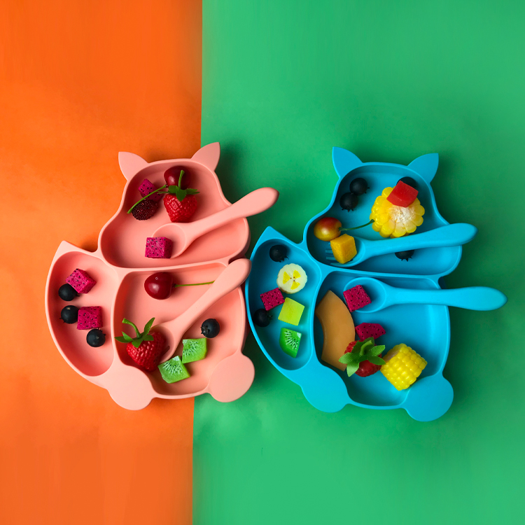 Fox Shape Foldable Silicone Bowl Non Toxic Bpa Free Customized With Spoon