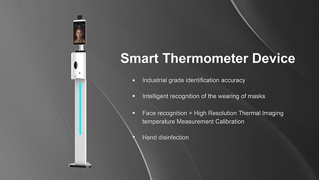 FCC CCC Touch Free Hand Sanitizer Dispenser Temperature Kiosk