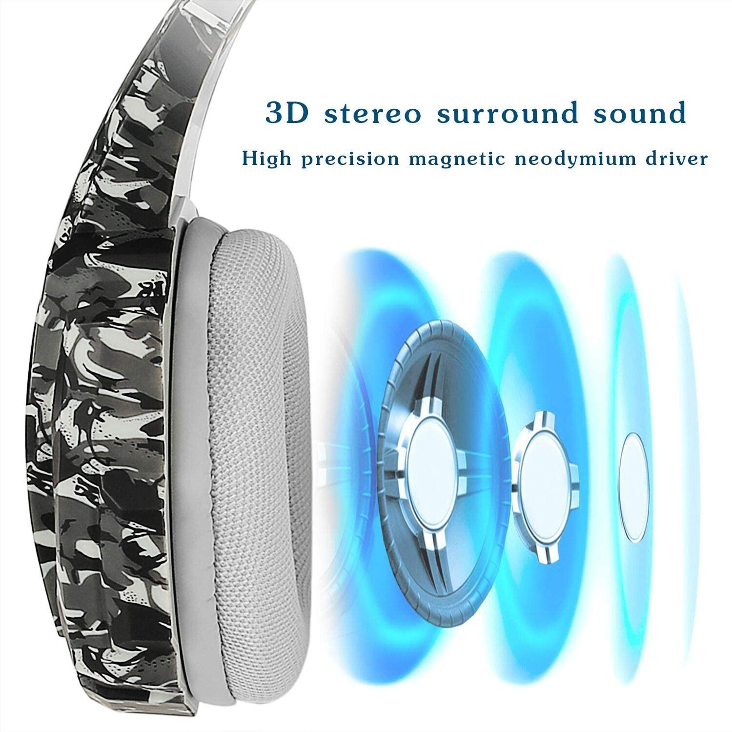 32ohm Kotion Each G9600 Camouflage Gaming Headset For Laptop