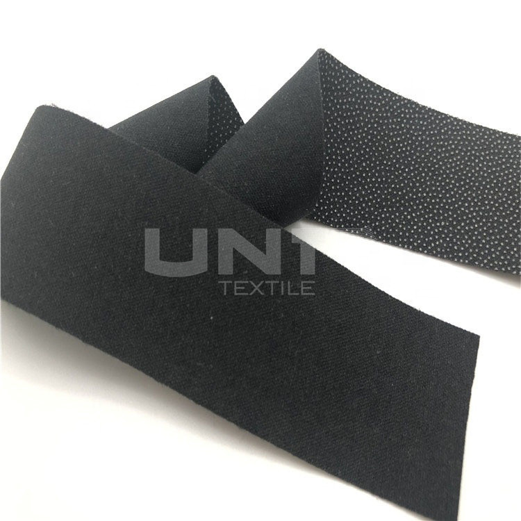 Black Garments Accessories High Elasticity PA Coating 3.5cm Width OEKO Certificate