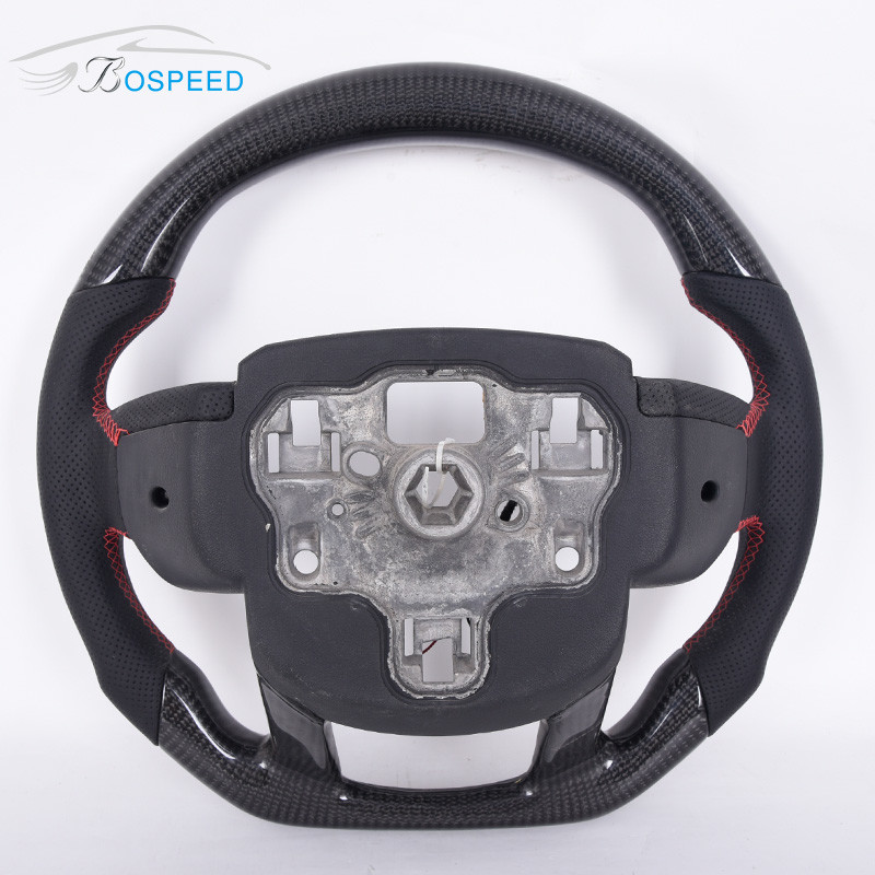 ODM Land Rover Defender Led Display Steering Wheel Round Sports White Stitch