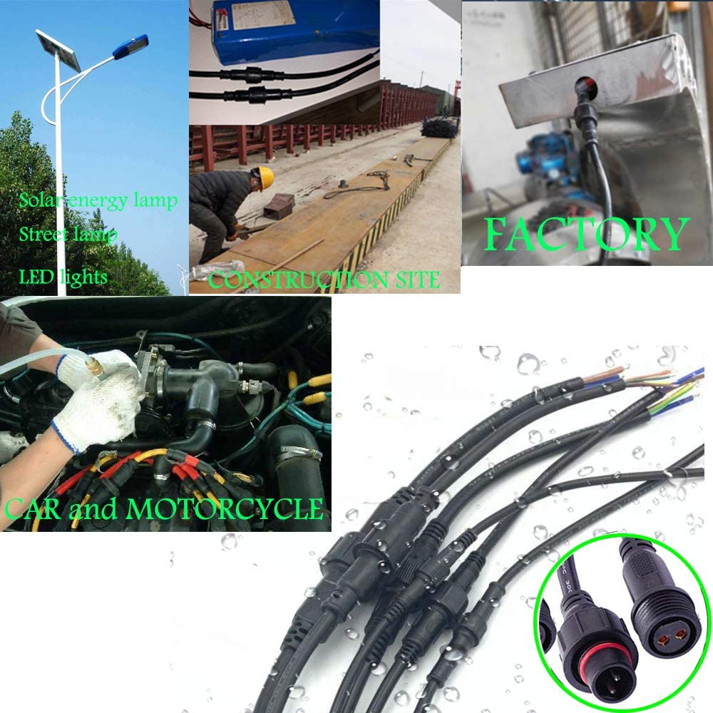 4pin 5pin 6pin Straight Male Plug Screw M8 Waterproof Connector 60cm IP65 IP66