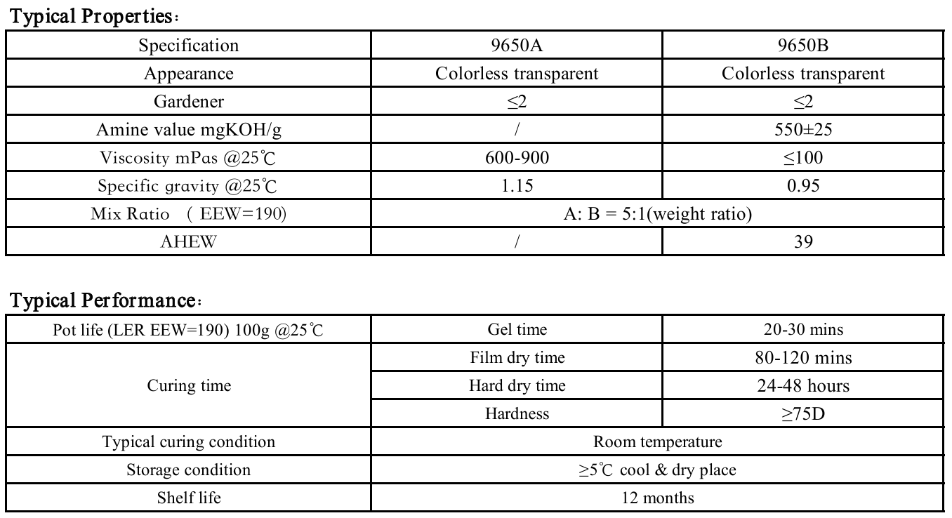 Epoxy Stone Adhesive DH-9650AB Can Be Cured Under Normal Temperature And Elevated Temperature
