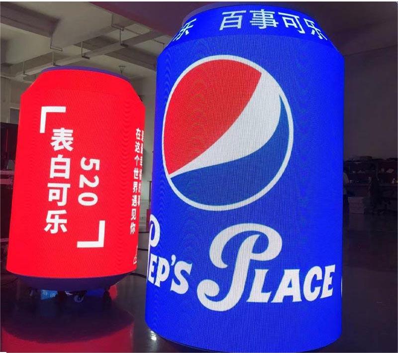 Outdoor Smart Flexible Led Display Pixel Oled Panel Screen Drink Can Design