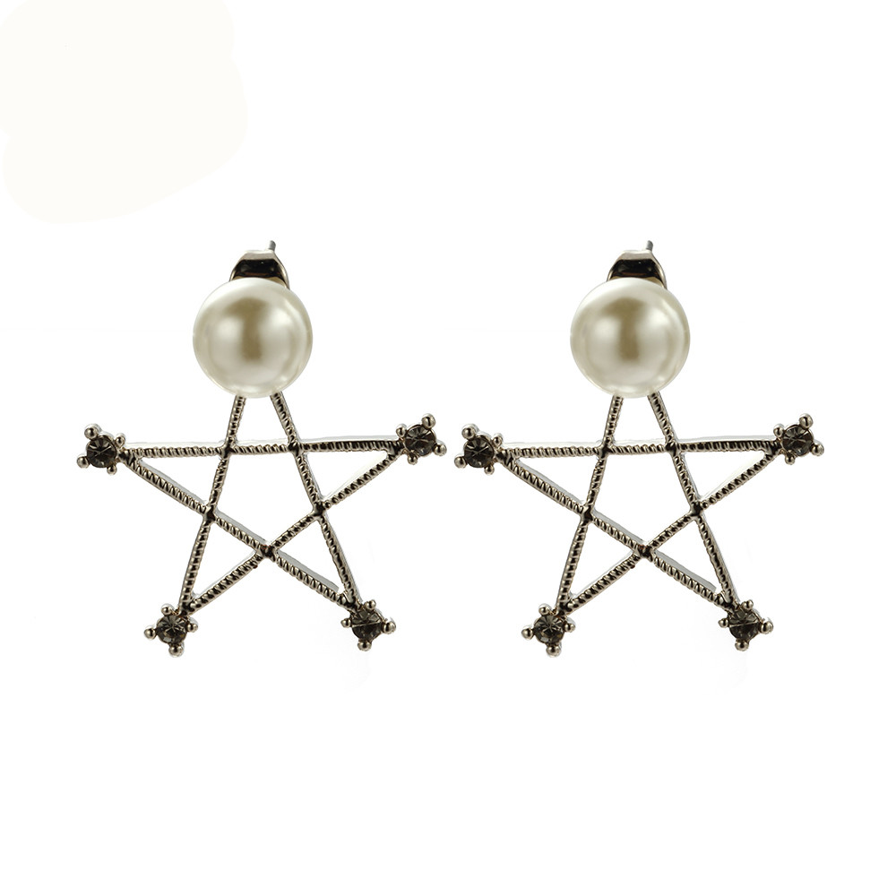 Wholesale Korean Cheap Star Pearl Stud Earrings Body Piercing Jewelry