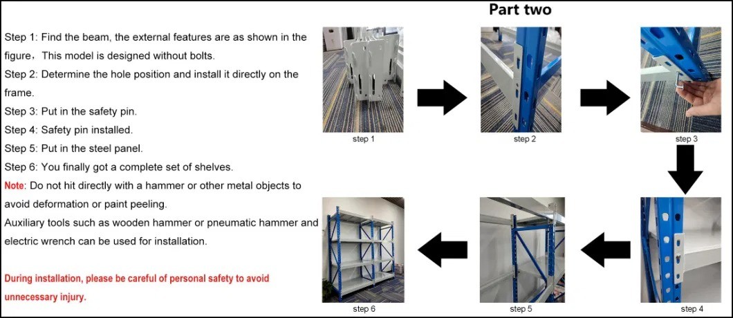 Customized Adjustable Steel Heavy Duty Warehouse Storage Pallet Rack System Teardrop pallet rack