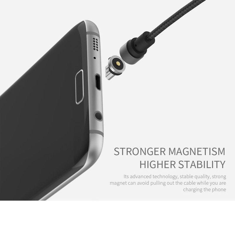 TPE USB Type C Magnetic Charging Cable 100cm USB Data Transfer Cables 360 Degree