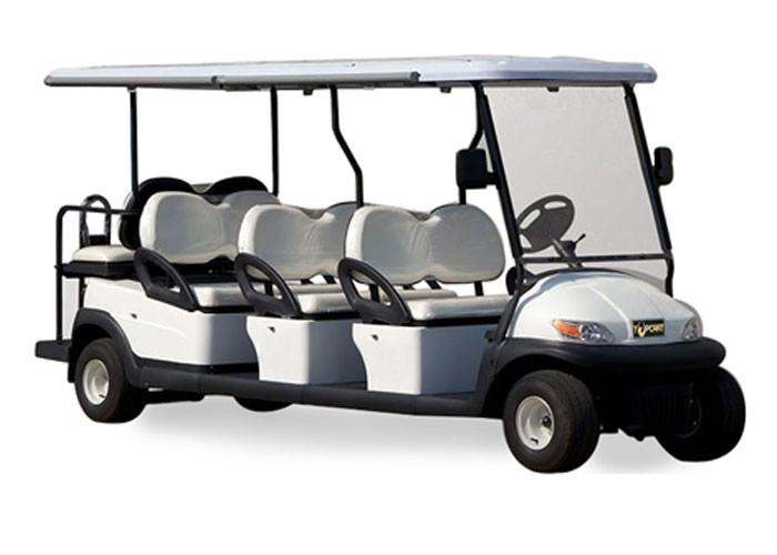 Aluminum Rim 8 Seater Golf Cart , Club Car Golf Buggy With Rear Facing Seat