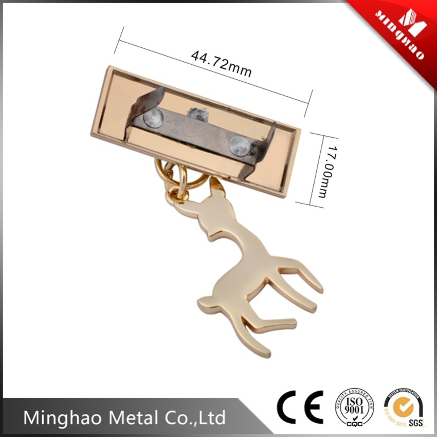 Beautiful deer handbag decoration accessories for bag parts,44.72*17mm