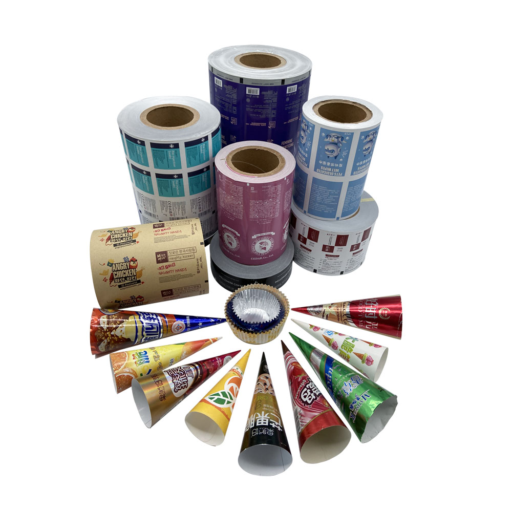 Custom Printing PE Coated Paper Roll Film for Sugar Pepper Salt Stick Sachet Material