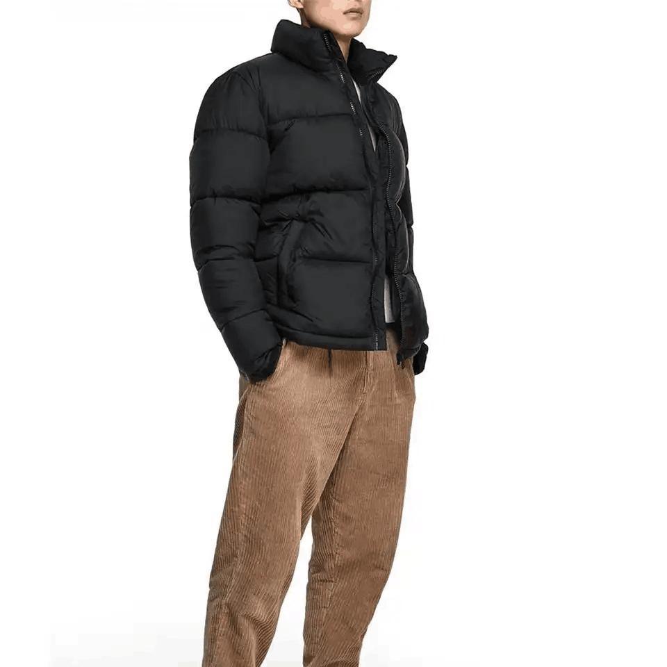 Factory Warm Puffer Jacket Embroidery Oversized Coat Man Stand Collar Winter Blank Down Jacket Bubble Jacket for Men