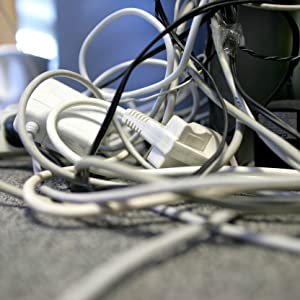 No Drilling Required Under Desk Cable Management Metal Tray Cord Organizer with Clamp