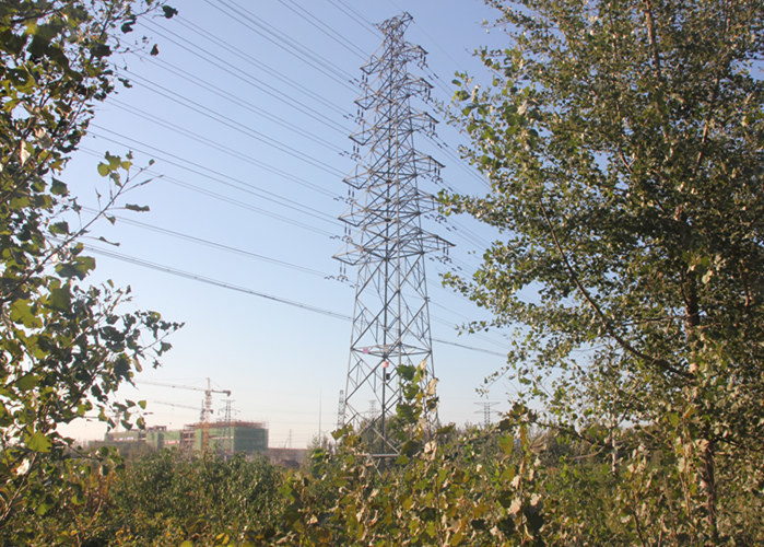 Tall 500KV Lattice Transmission Tower , Welding Metal Power Line Towers