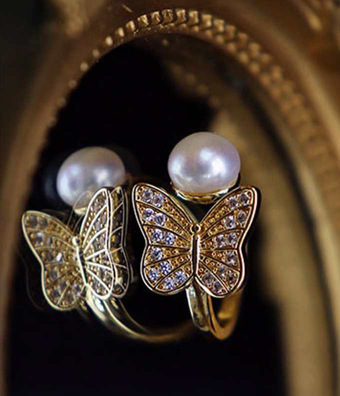Butterfly Natural Pearl Necklace For Women Elegant Butterfly Pearl Chokers Necklace Wedding Gift Pearl Necklace Jewelry