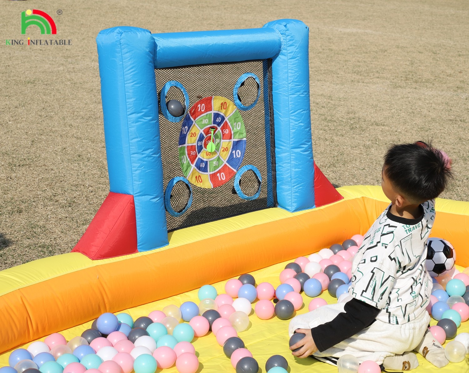 Inflatable Bouncer Combo Bounce House Double Lane Inflatable Water Slide With Water Pool Trampoline Shooting Net Basket Climbing