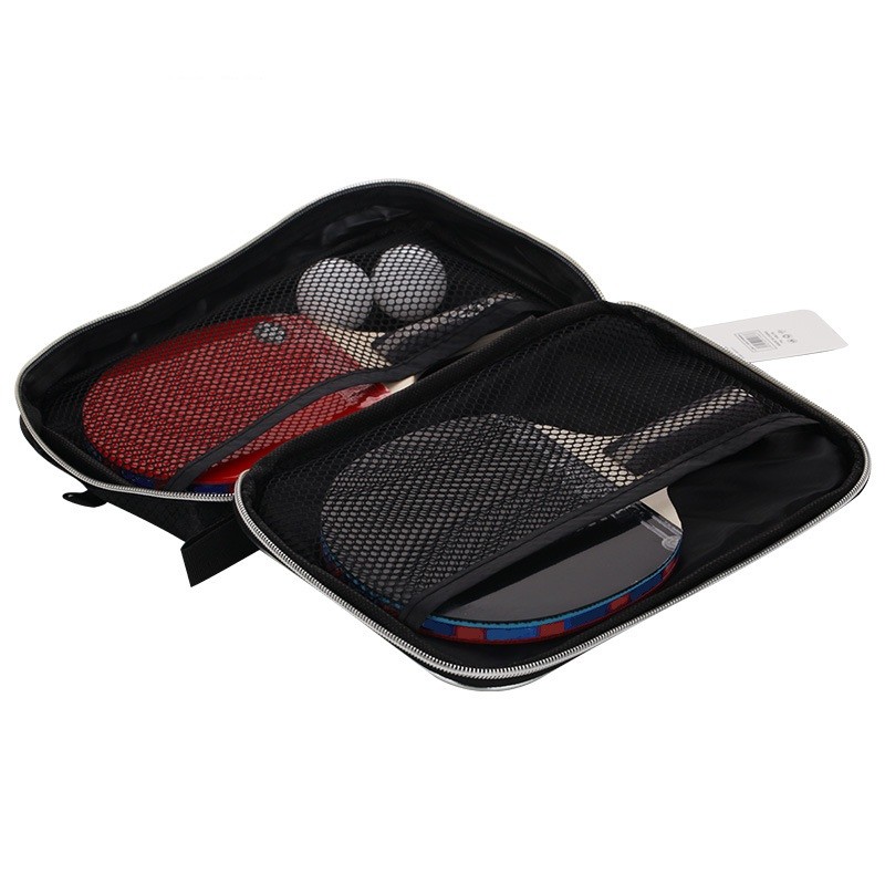 2 Bat Portable Table Tennis Set 5 Layer Poplar Strengthening Blade Attack Power