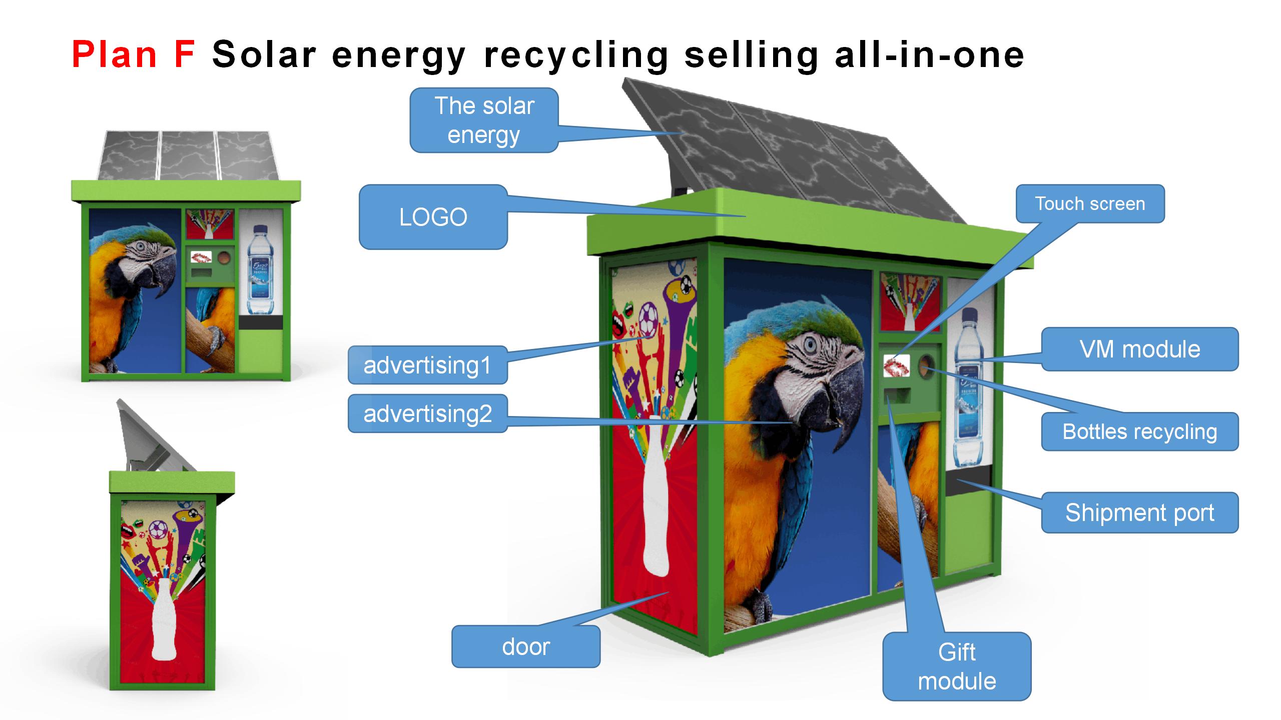 Multi Circle RVM 746 RVM Reverse Vending Machine Green Recycling Sraps