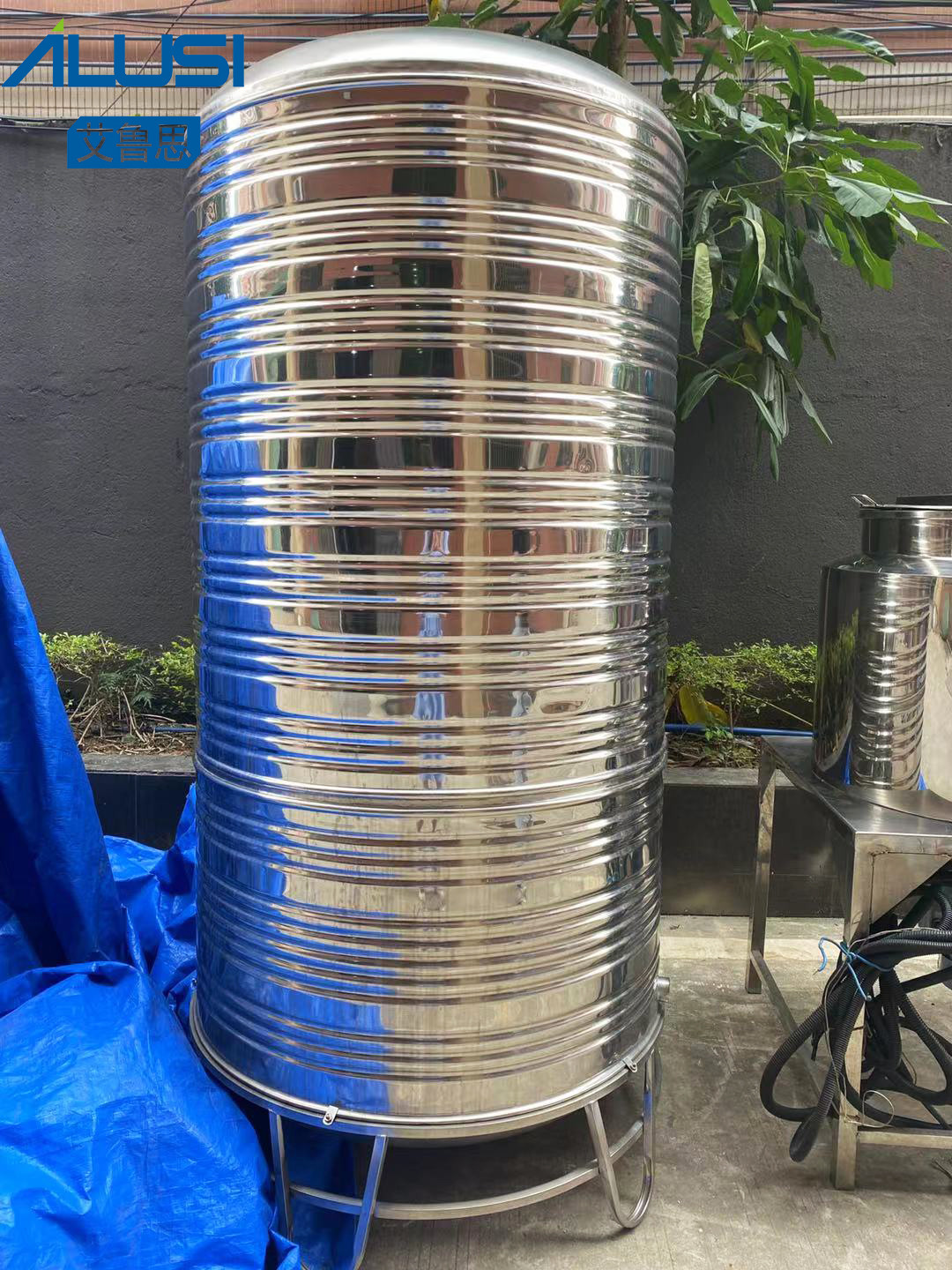 Customized Stainless Steel Water Tank Vertical Type For Raw water Storage 100L