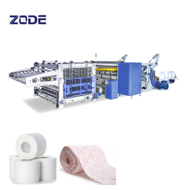 HMI 600m/Min Toilet Paper Rewinding Machine With high performance