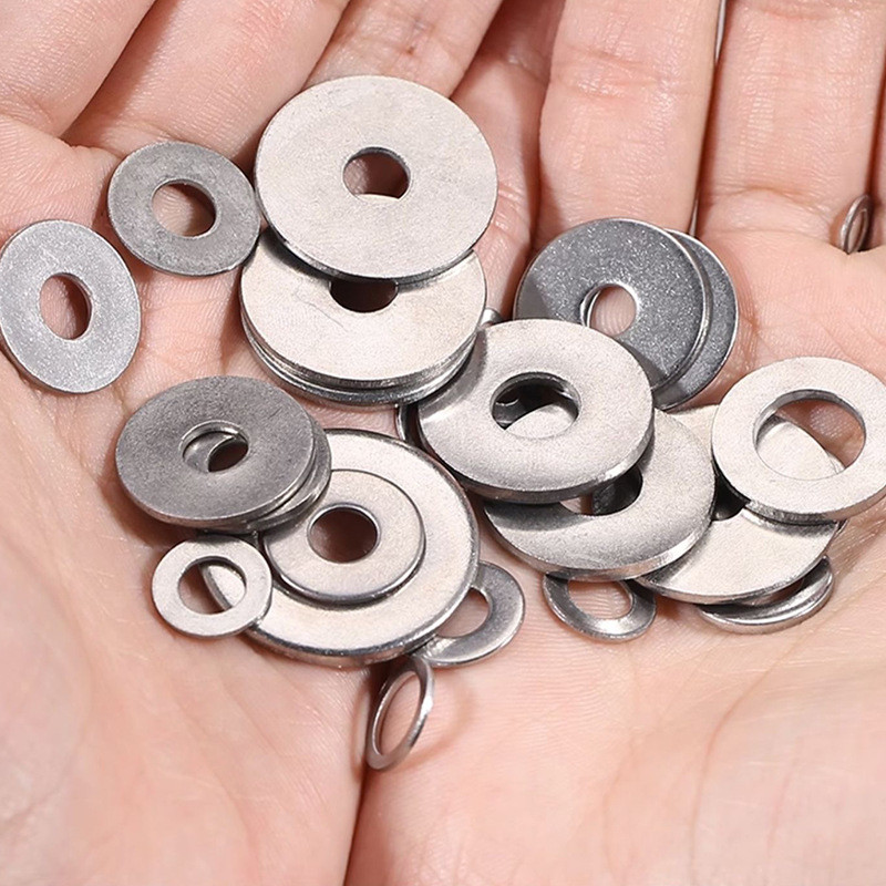 Zinc Plated Flat Spring Lock Nut Washers 140HV Hardness Silver Finish Customizable