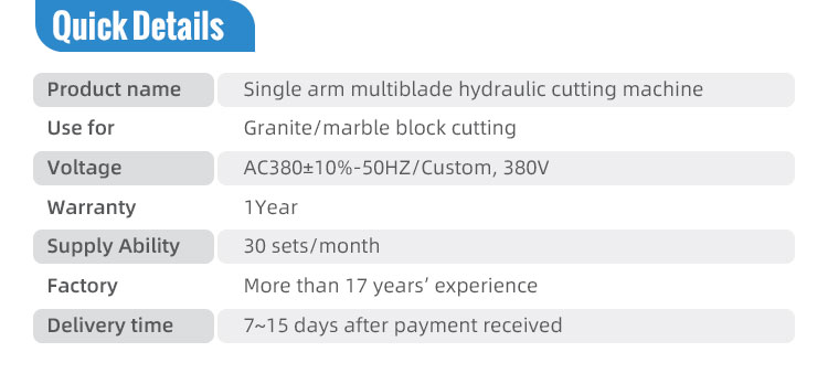 Stone Industrial Automatic Multiblade Granite Natural Red Granite Cutter 3500/1500/1100mm