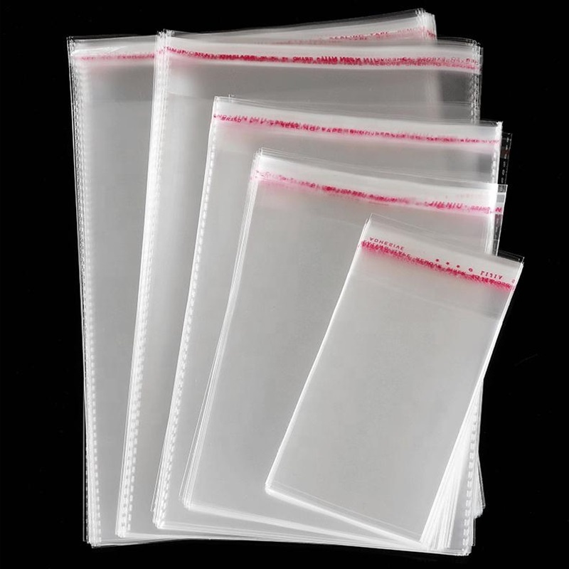 Recyclable Self Sealing Cellophane Bags Transparent Clear Cello Plastic Poly Bag