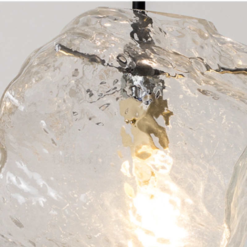 Modern Led Pendant Lamp Living Dining Room Bedroom Decoration Glass Stone Pendant Light(WH-GP-80)