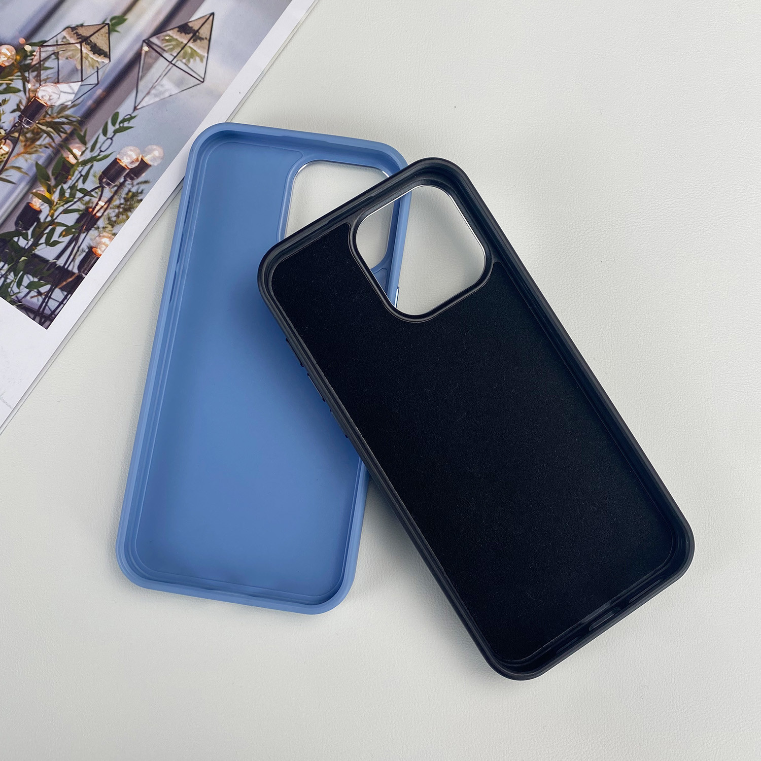 Blank Cover Groove Phone Case 1mm Depth with Inlay Leather Wood Acrylic Plate