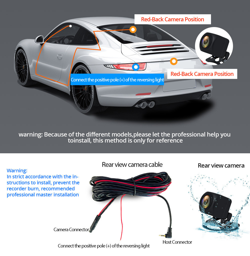 MSTAR MSC8336 Dashboard Car Cam Recorder Display 1080P Dual Lens Built-In WiFi GPS