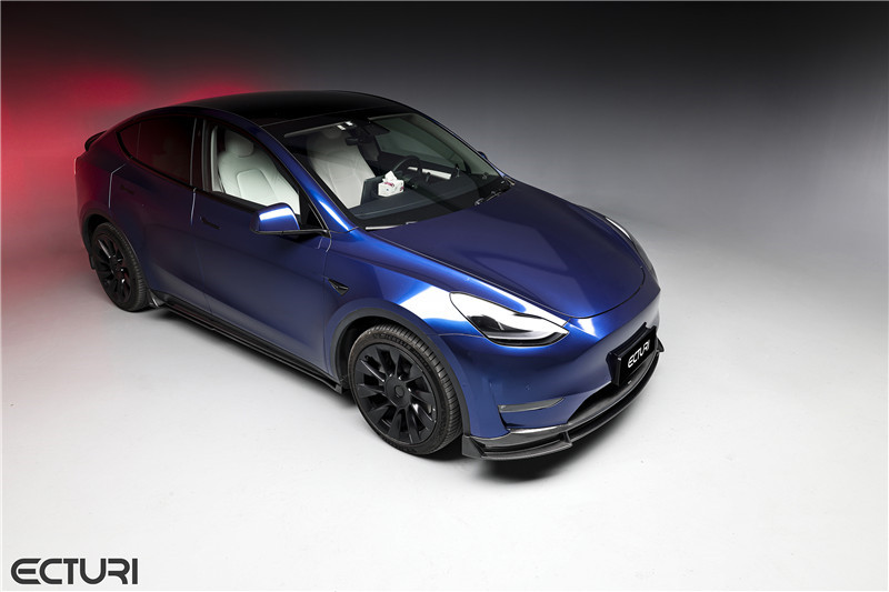 Auto Parts Carbon Fiber Body Kit for Tesla MODEL Y MODEL Y Upgraded Ecturi Style Front Shovel Diffuser Spoiler Body Kit