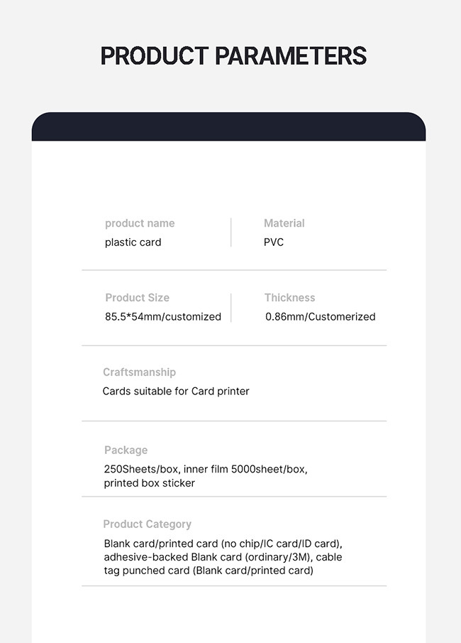 Custom Membership Blank IC Card Require Writing Information