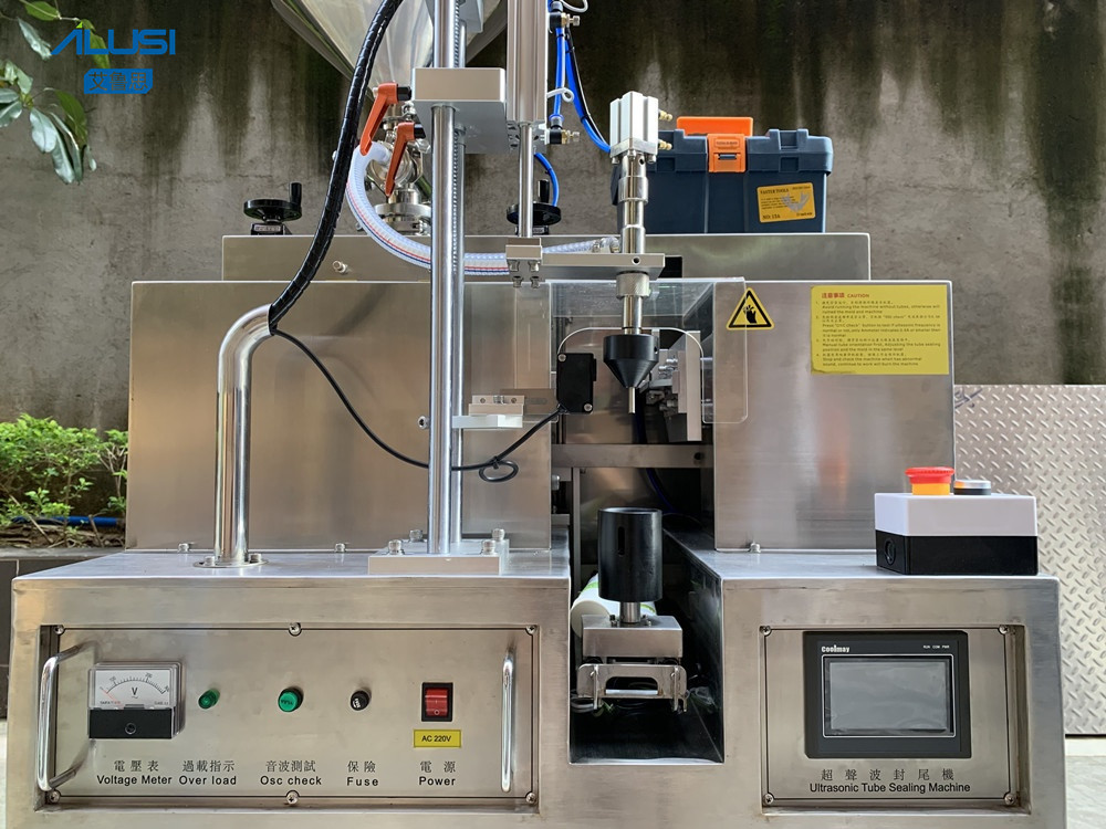 Manual Ultrasonic Liquid Lip Gloss Tube Filling Sealing Machine