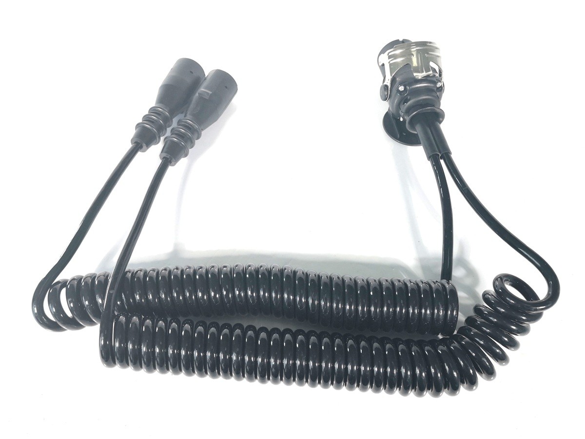 24V Adaptor Trailer Cable Electrical Coiled With Moulded Plug ISO1185/3717
