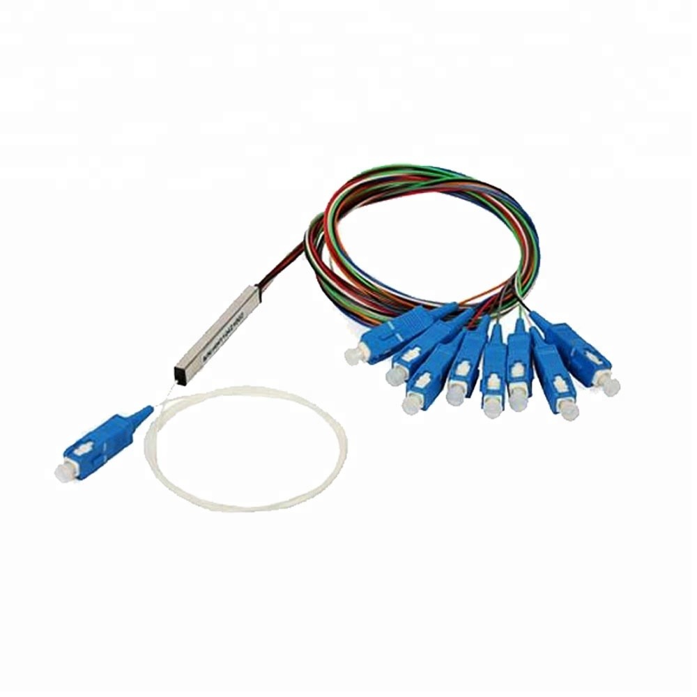SC APC UPC Fiber Optic PLC Splitter , 1x8 1x16 Fiber Optic Splitter
