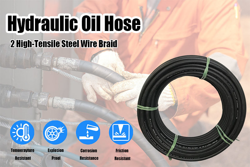 6mm Hydraulic Fluid Hose Kinking Resistance With Class A Abrasion Resistance