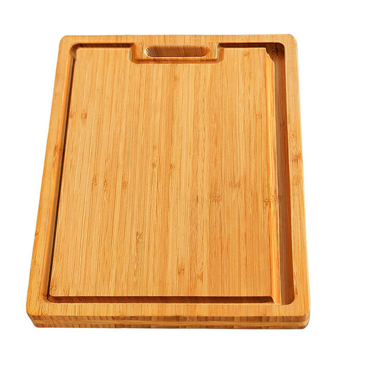 43.7x32x1.5cm Bamboo Large Panel Cutting Board with Juice Slot Simple and Sustainable