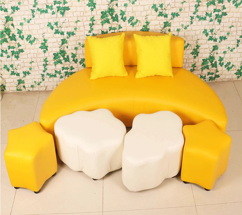 Leather Children Sofa Chair 35*28*35c For Living Room