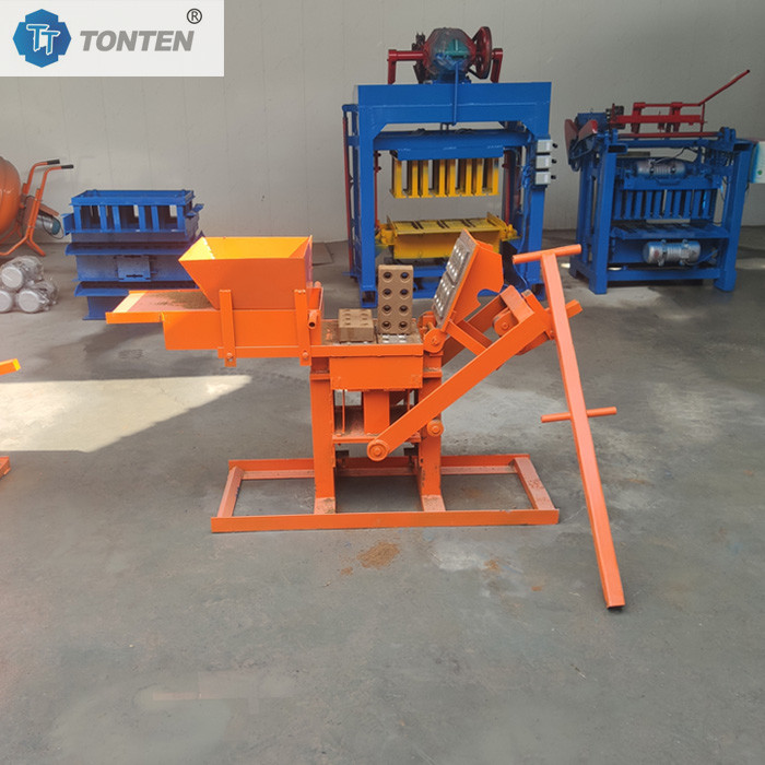 Manual 2-40 Clay Mud Brick Making Machine Clay Interlocking Blocks