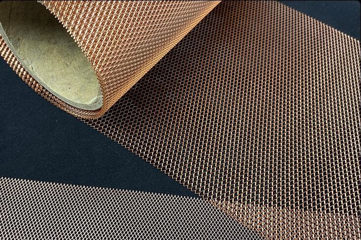 Diamond Shape Copper Expanded Metal Sheet Small Hole Standard