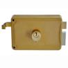 Buy cheap Steel Door Yellow Security Rim Lock Brass Cylinder With 4 Iron Keys from wholesalers