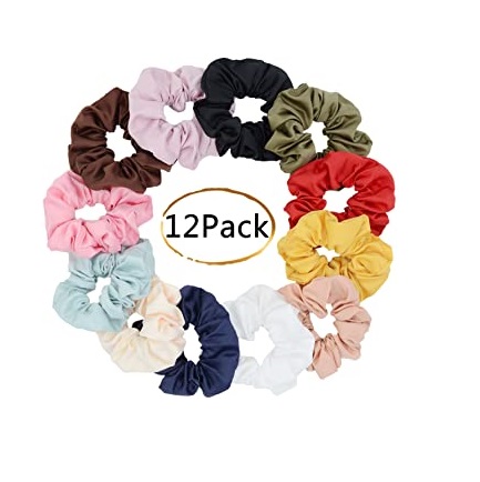 100% Mulberry Silk Head Wrap For Edges , 1cm Silk Hair Scrunchy