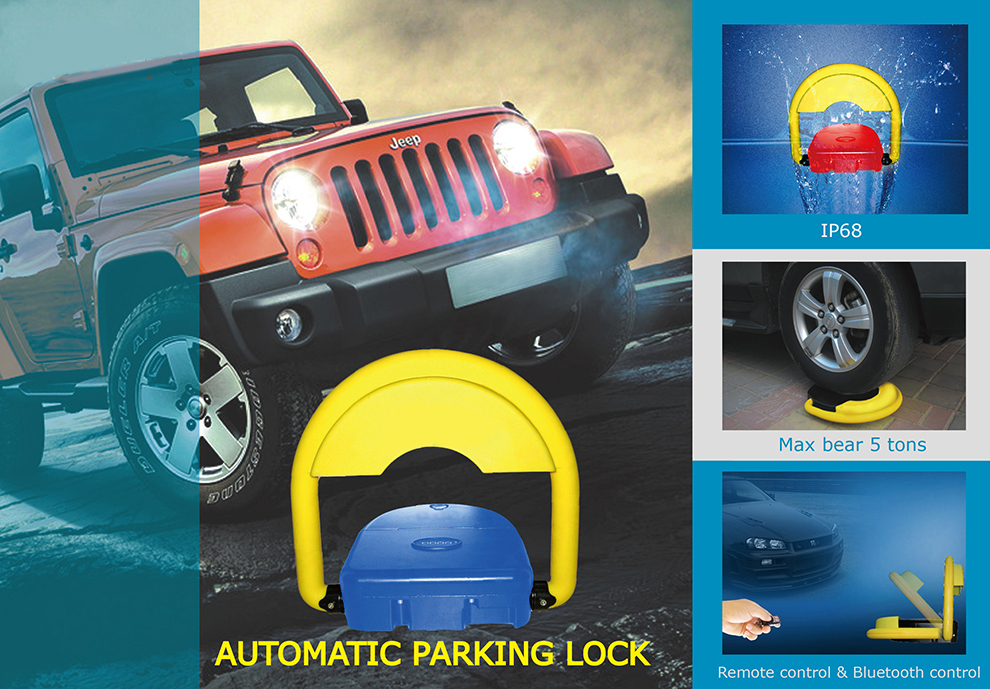 Mobile App Control Automatic Parking Lock DC 12V Bluetooth Gateway 4G SIM Card