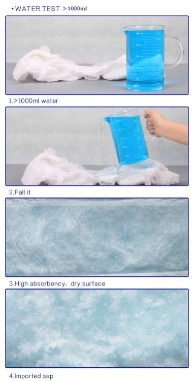 Natural Non Woven Cotton Dry Surface Disposable Baby Diaper