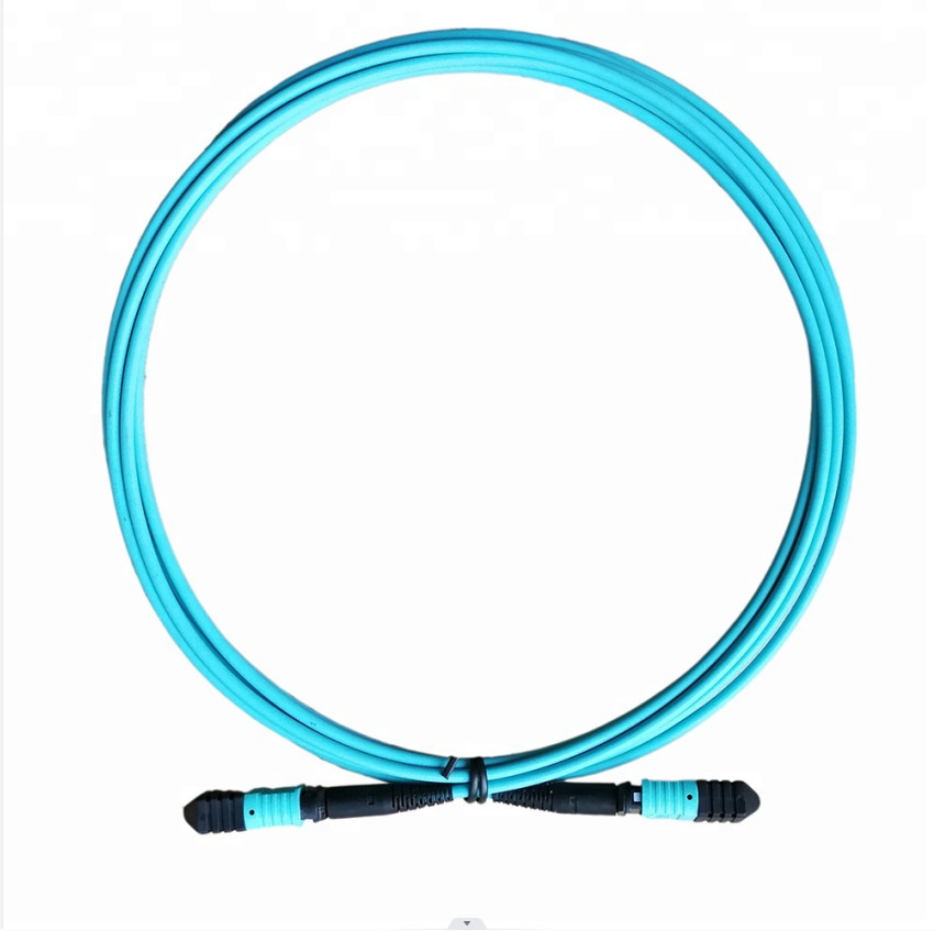 12 Cores 3.0mm MPO Male OM3 Patch Cord UPC MM Low / Standard Loss