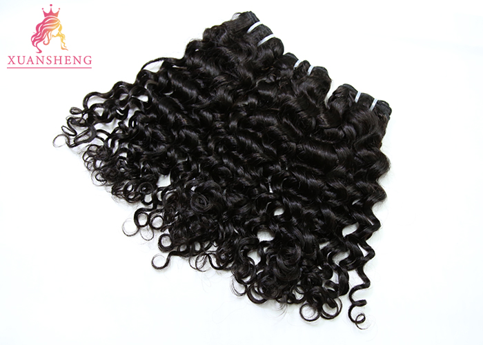Fashion Peruvian Human Hair Bundles / Italian Curly Hair Bundles